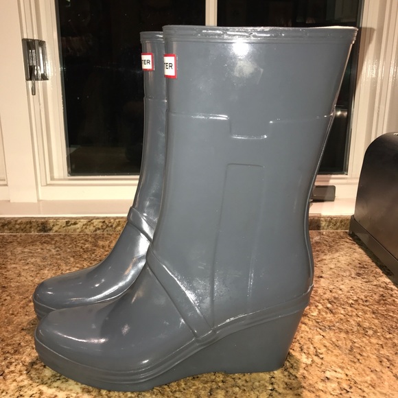 hunter boots wedge heel